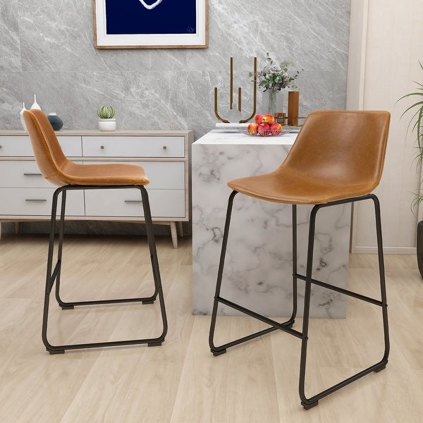 2 Set Faux Leather Bar Stool