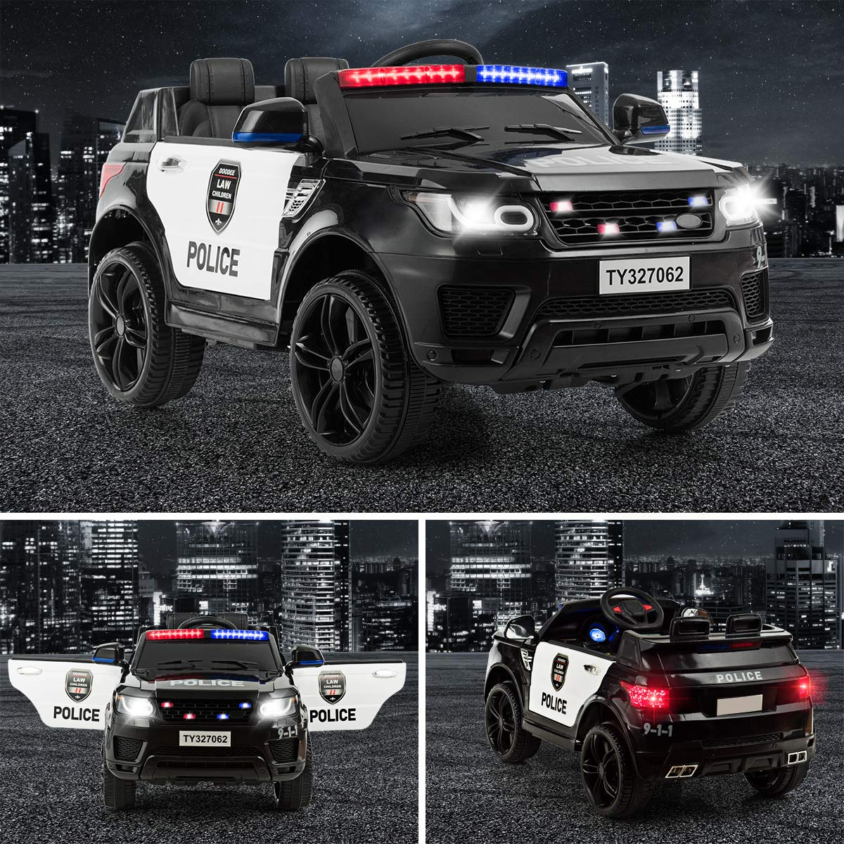 Ride on Car, 12V Battery Powered Police SUV Vehicle