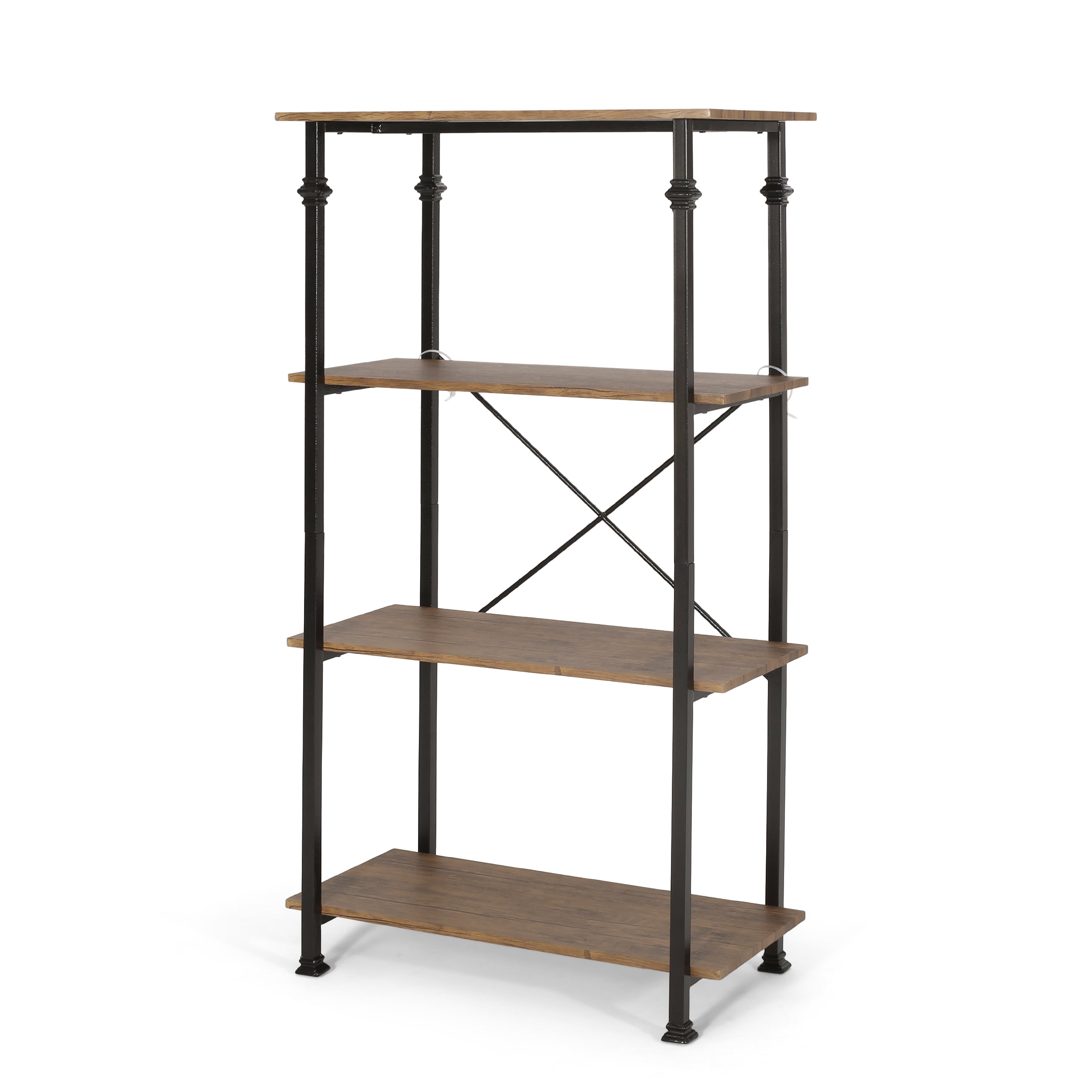 Gessling Modern Industrial 4 Shelf Etagere Bookcase