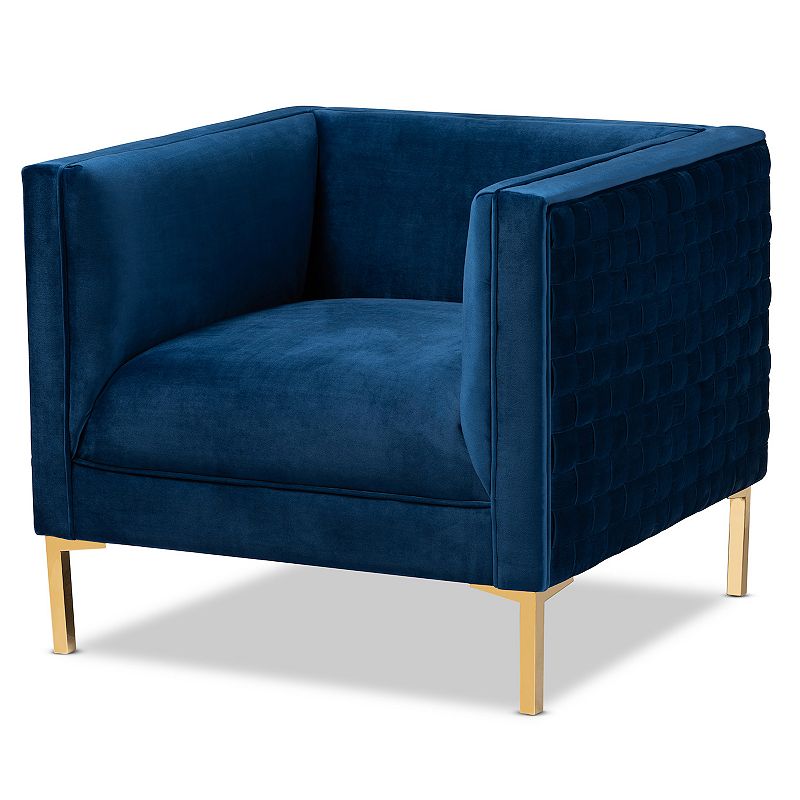 Baxton Studio Seraphin Blue Chair