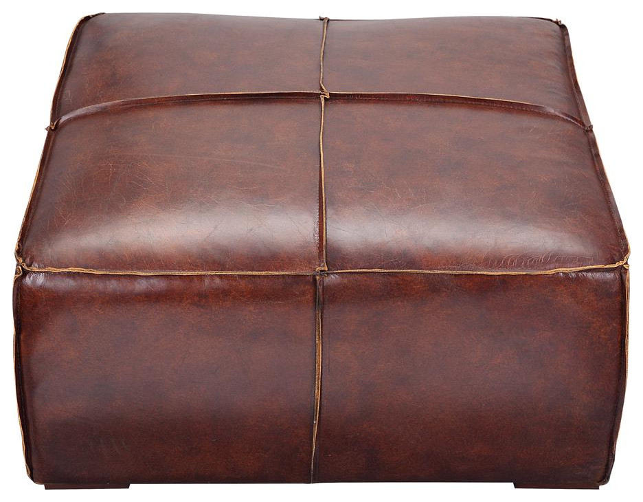 Stamford Leather Coffee Table   Dark Brown  Belen Kox   Contemporary   Coffee Tables   by BisonOffice  Houzz