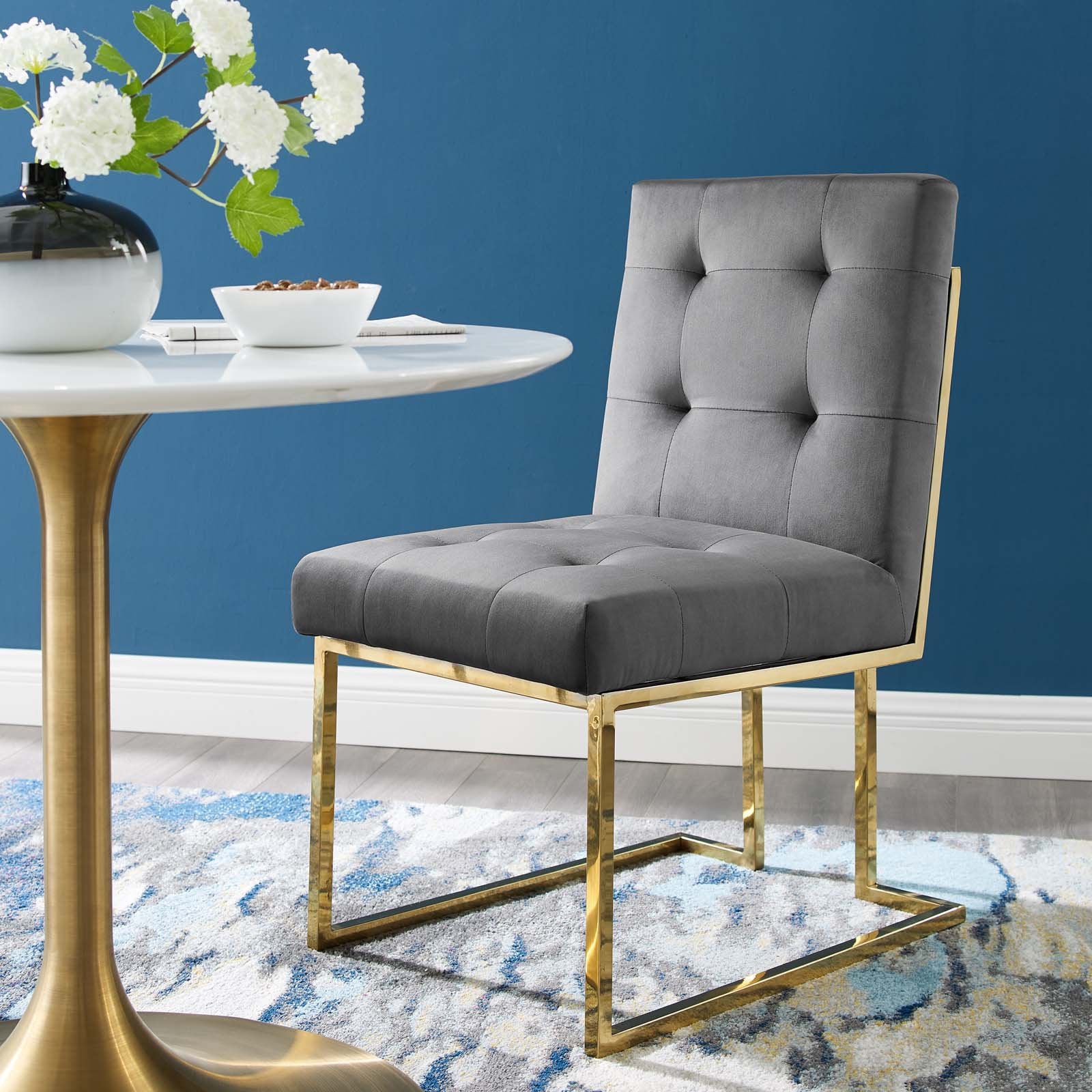 Modway Privy Gold Performance Velvet Dining Chair