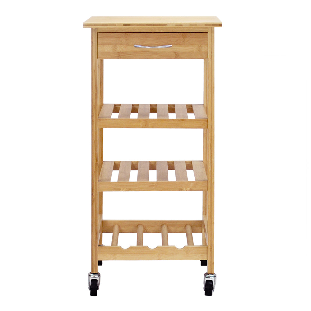 Oceanstar BKC1378 Oceanstar Bamboo Kitchen Trolley