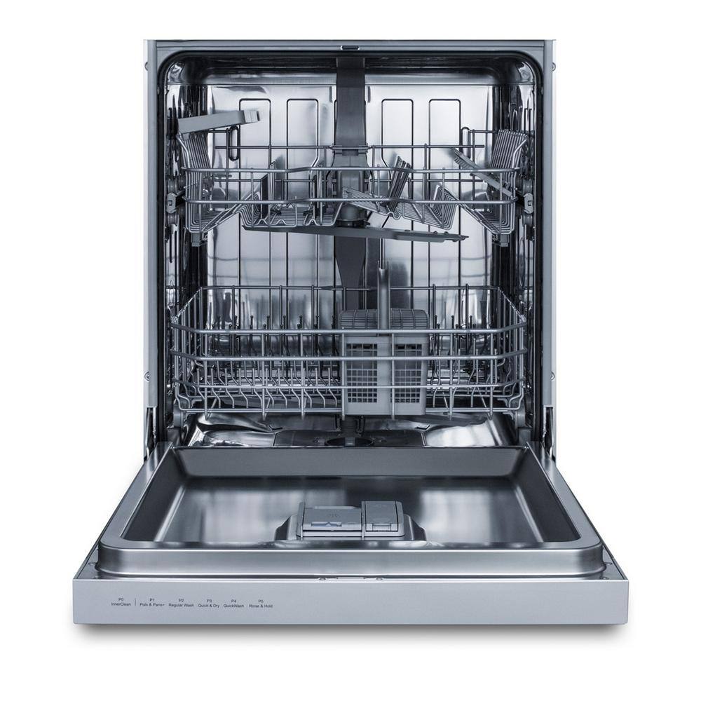 Summit Appliance 24 in. Stainless Steel Front Control Smart Dishwasher Digital 120-volt with Stainless Steel Tub DW2435SS