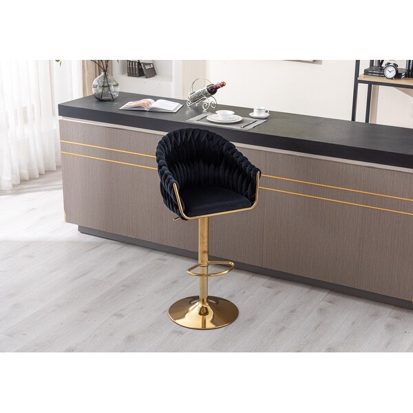 Retro Bar Stool with Footrest for Bar， Livingroom