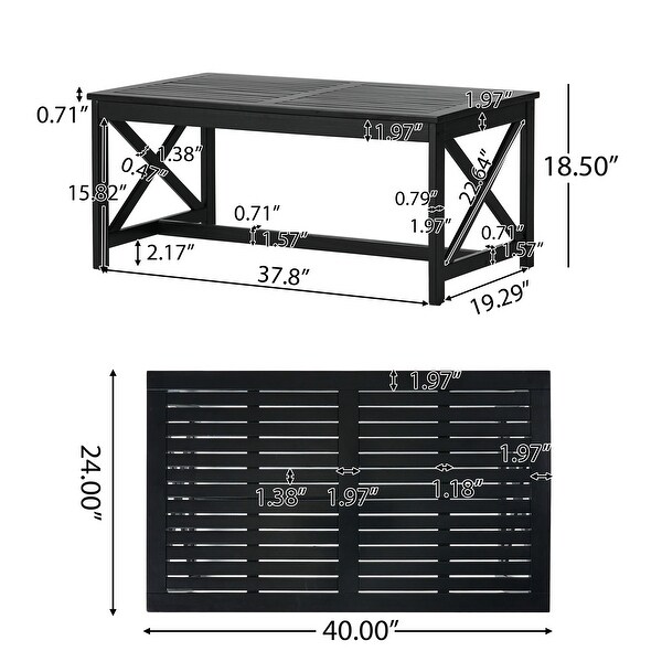 Ivan Outdoor Rectangle Wood Coffee Table by Christopher Knight Home