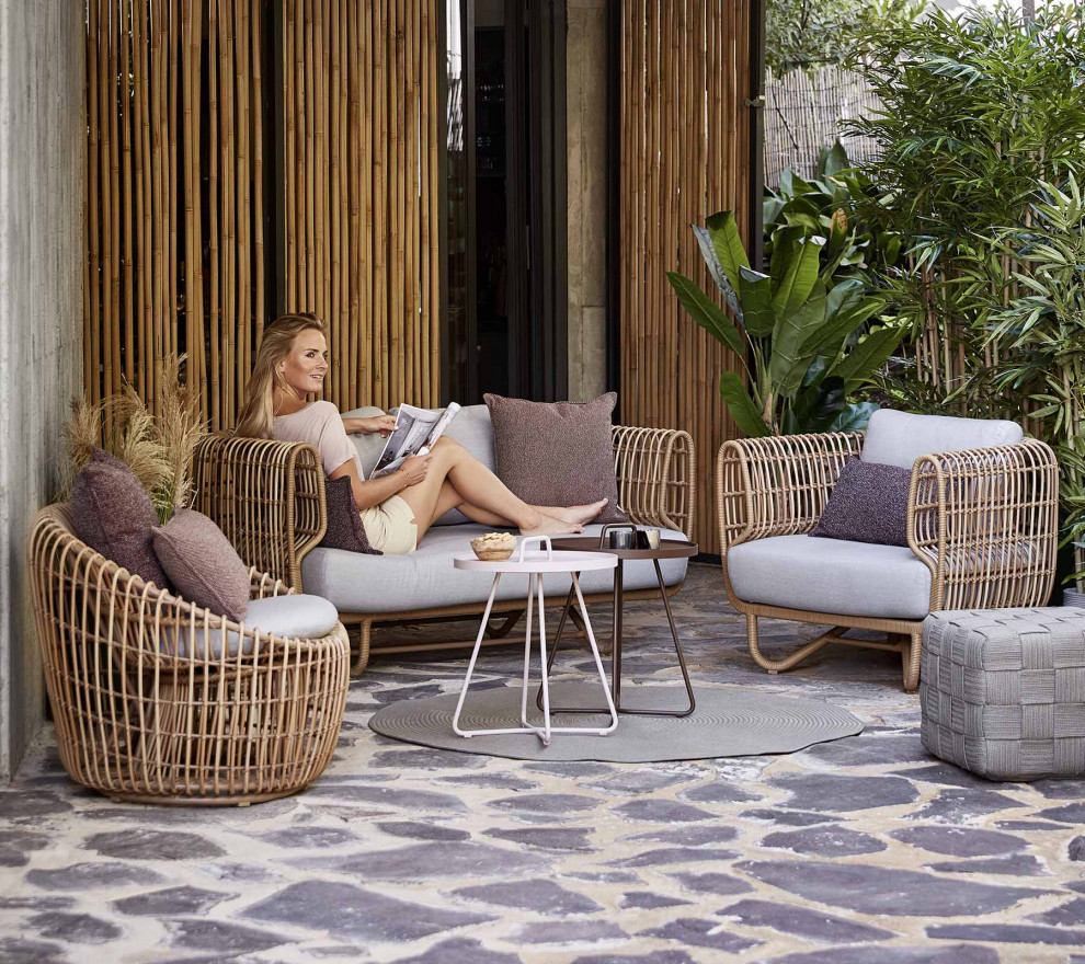 Cane Line Nest Round Chair Outdoor   Tropical   Outdoor Lounge Chairs   by Kolibri Decor  Houzz