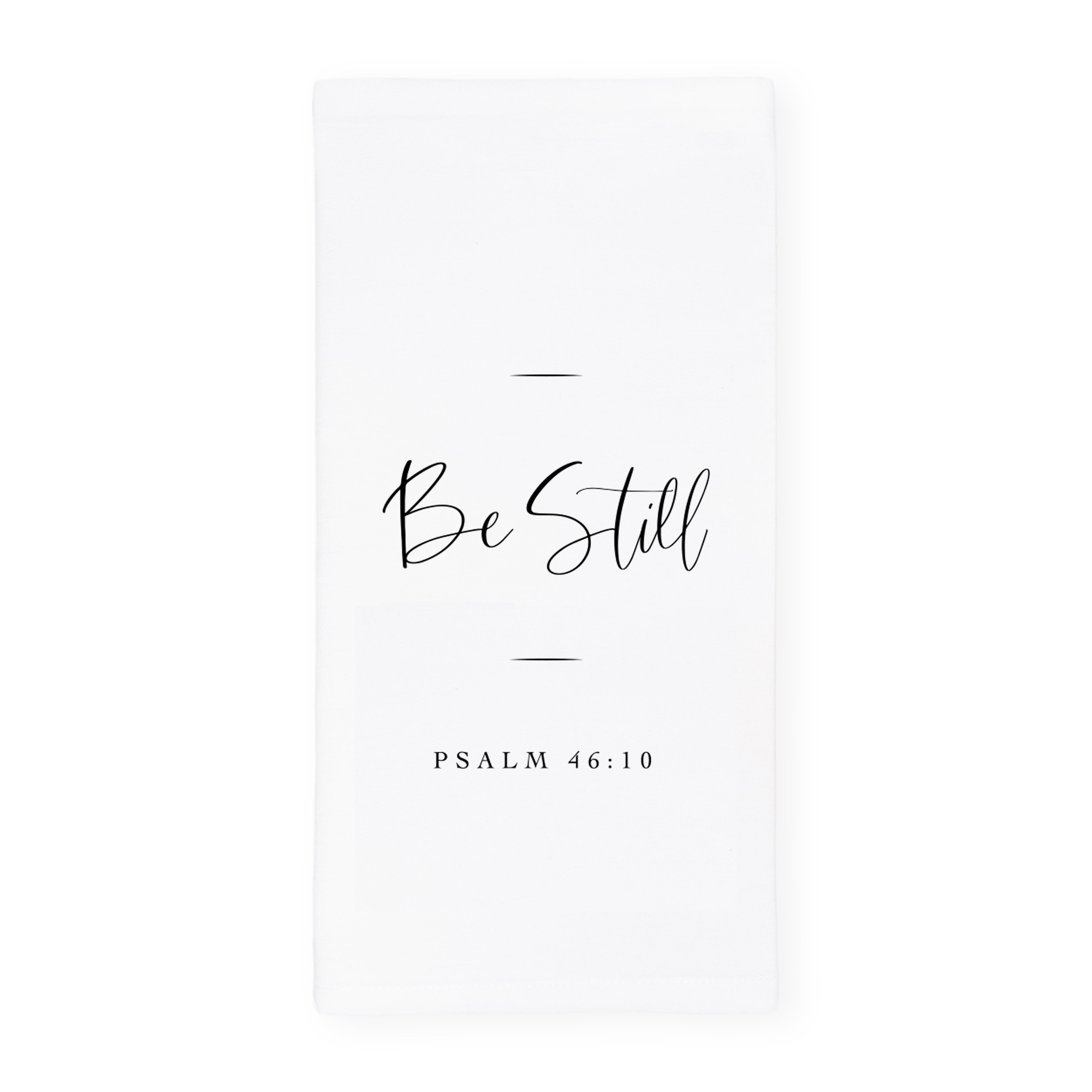 Be Still， Psalm 46:10 Cotton Canvas Scripture， Bible Kitchen Tea Towel