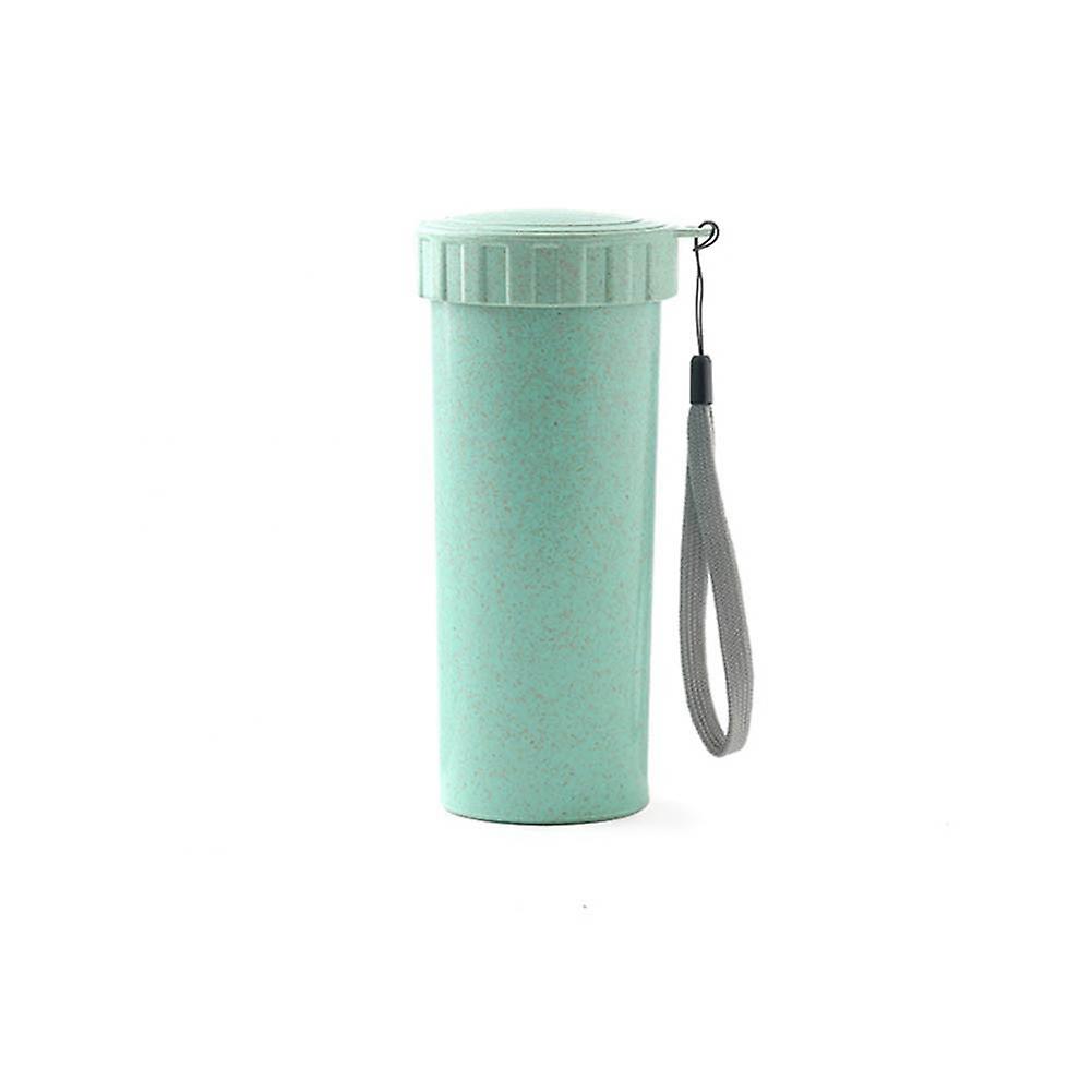 Wheat Straw Portable Cup Camping Hiking Outdoor Sport Travel Water Drink Bottle(green)