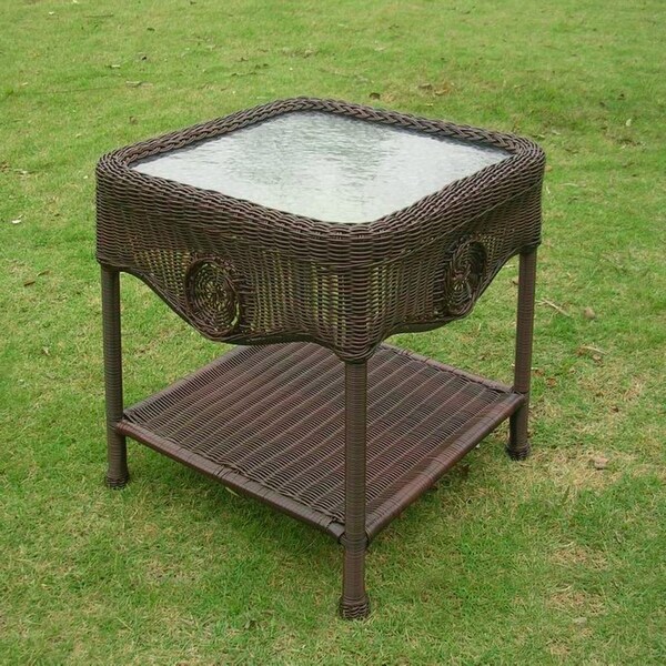 Riviera 18inch Resin Wicker Side Table