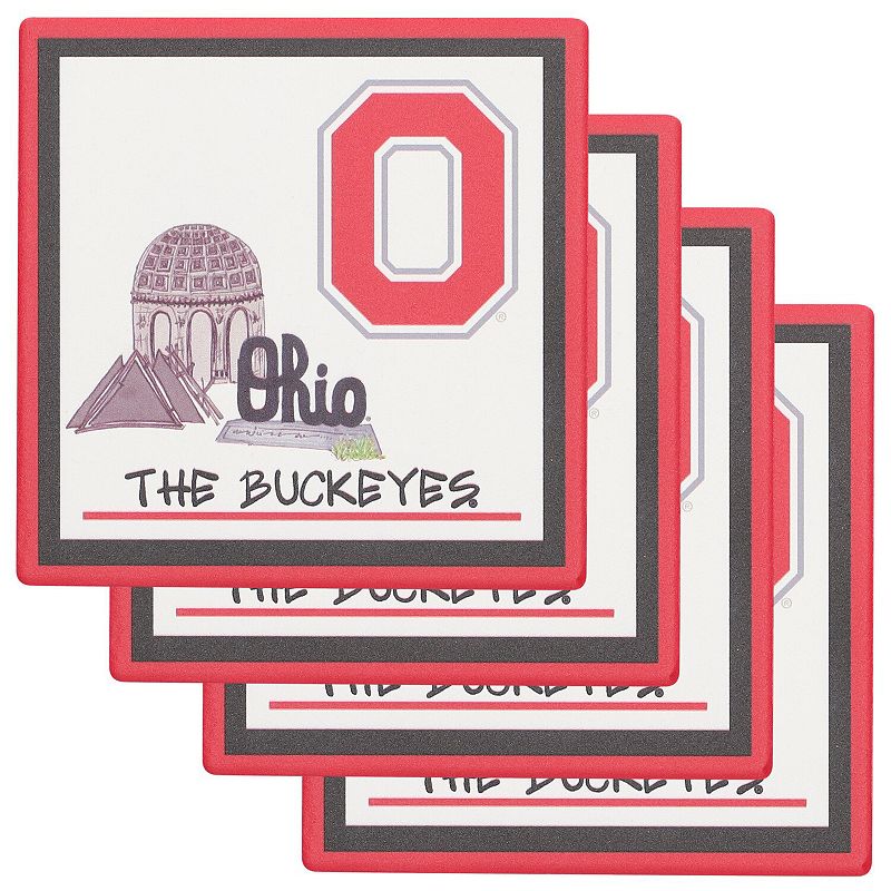 Ohio State Buckeyes Four-Pack Coaster Set