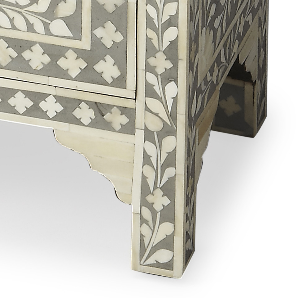 Butler Vivienne Grey Bone Inlay Accent Chest   Mediterranean   Accent Chests And Cabinets   by GwG Outlet  Houzz