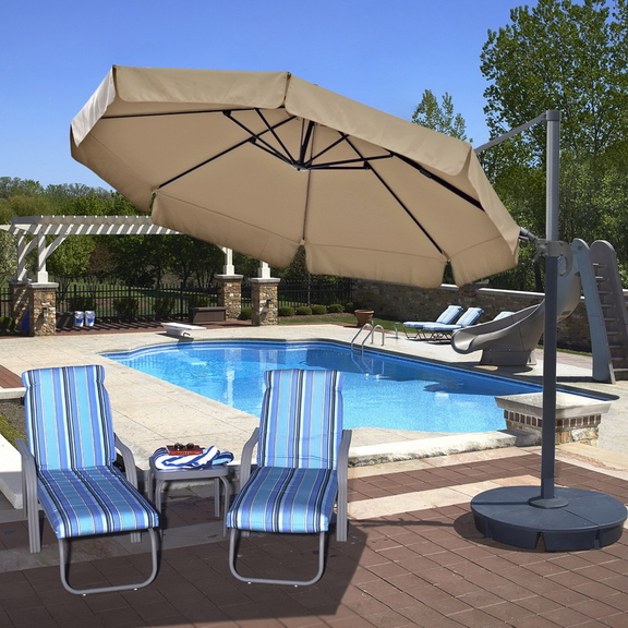 Island Umbrella NU6550 Freeport 11 ft Octagonal Ca...