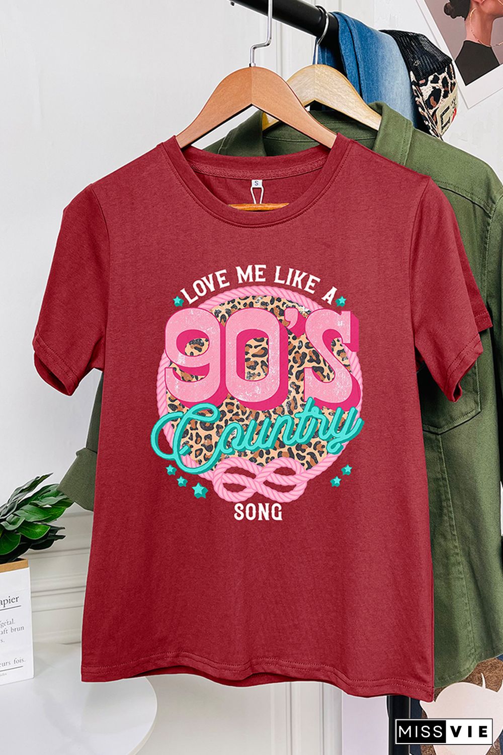 Love Me Like A 90's Country Song Short Sleeve Graphic Tee Wholesale