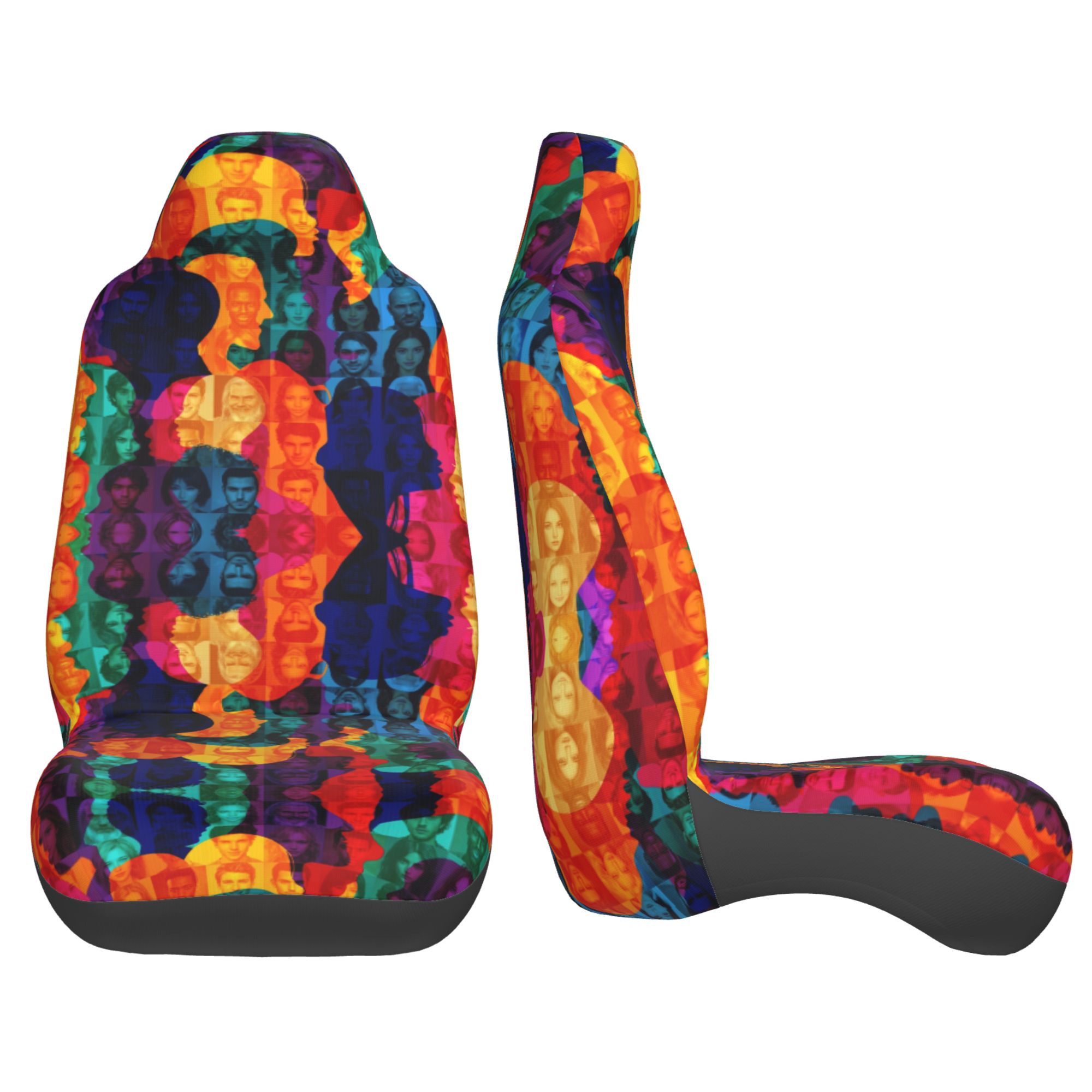 ZICANCN Car Seat Cover Diversity World Population Car Front Seat Covers Protectors ， Automotive Seat Covers for Cars Trucks Suv