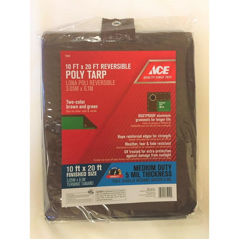 TARP POLY BRN/GRN 10X20