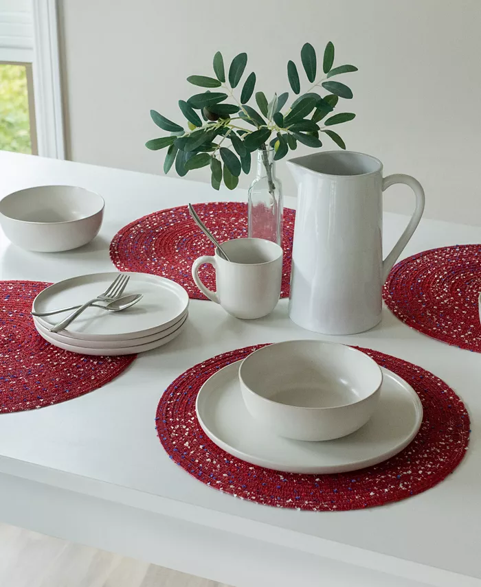 Benson Mills Americana Bouclandeacute; Round Placemat Set of 4