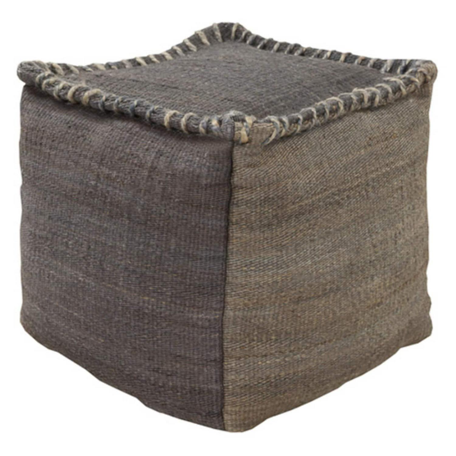 Surya Jute Cube Pouf