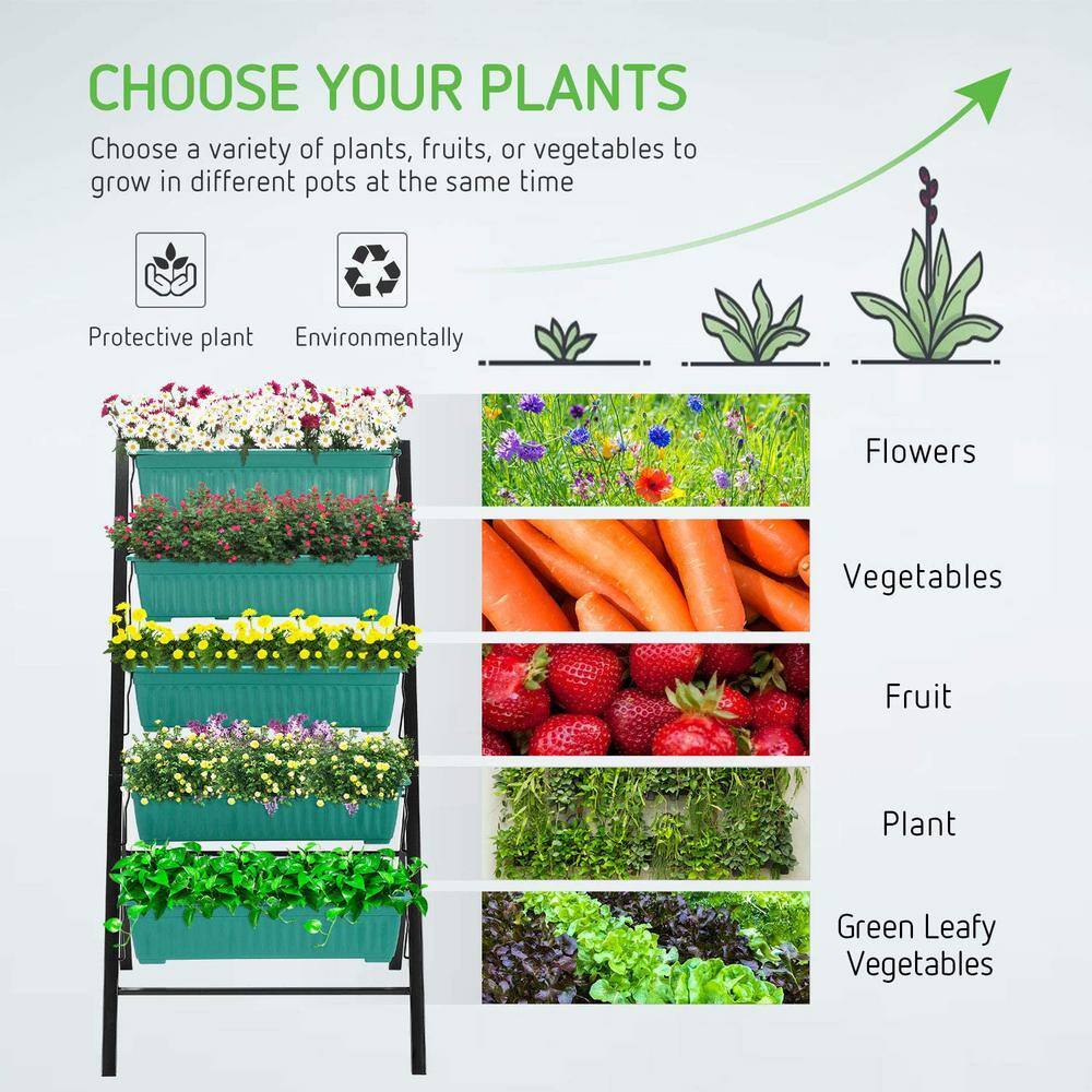 VIVOSUN 4 ft. 5-Tier Vertical Raised Garden Bed X002F5UWMP