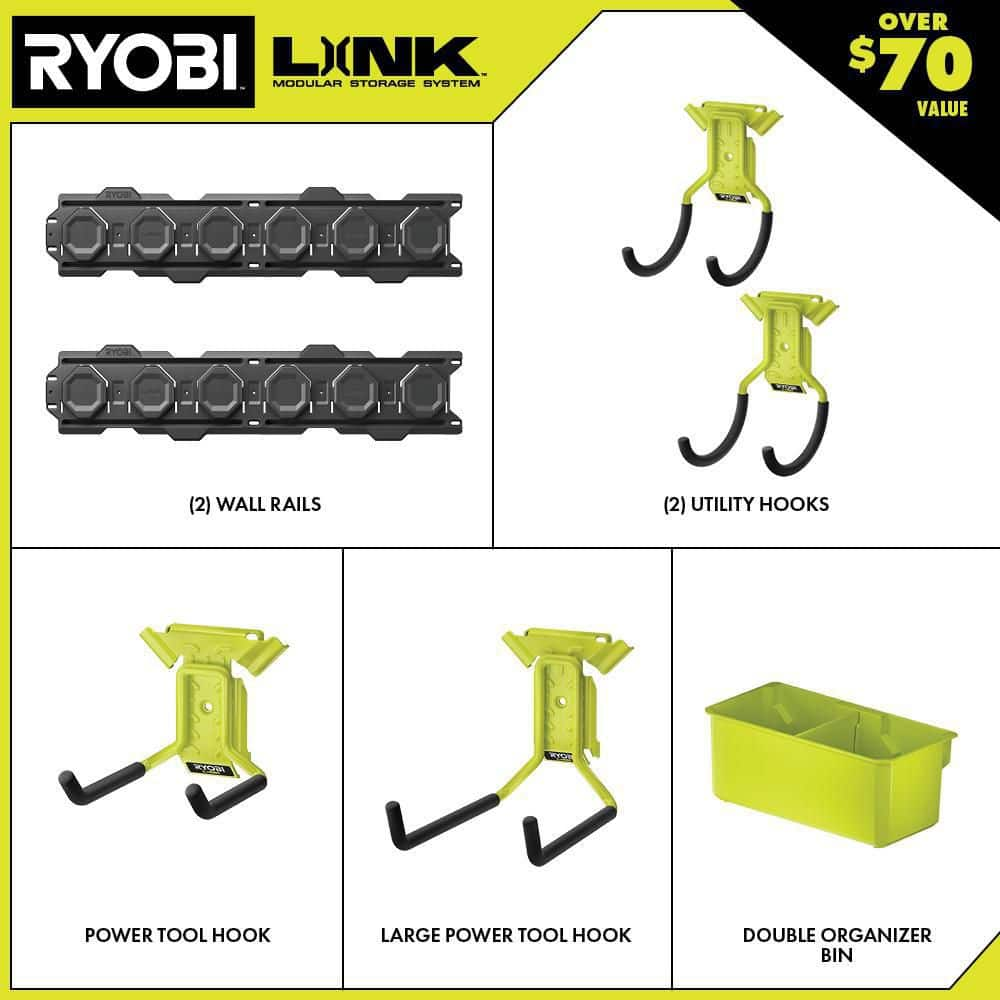 RYOBI LINK 7-Piece Wall Storage Kit STM503K