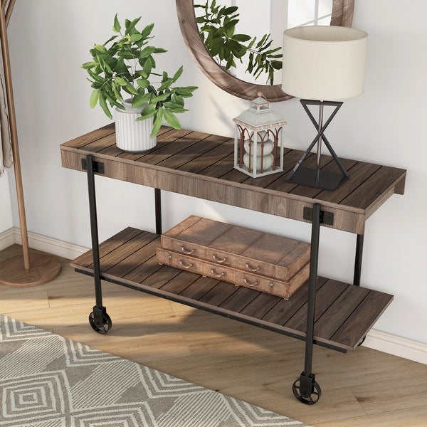 Hyssop Industrial 47-in Console Table by Furniture of America