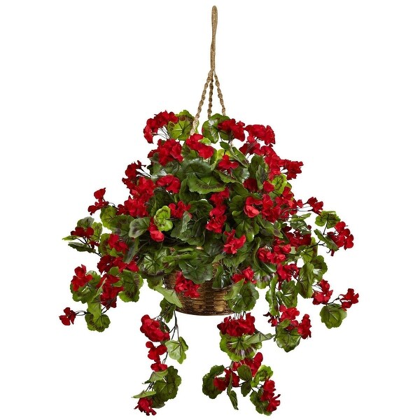 Geranium Hanging Basket UV Resistant (Indoor/Outdoor)