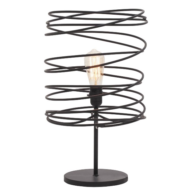 Metal Accent Lamp With Ring Shade Black Olivia amp May