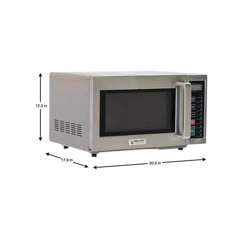 Magic Chef 09 cu ft Commercial Countertop Microwave in Stainless Steel