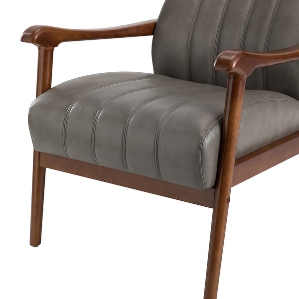 Olinto Wood Upholstery Armchair with Solid Wood Legs by HULALA HOME