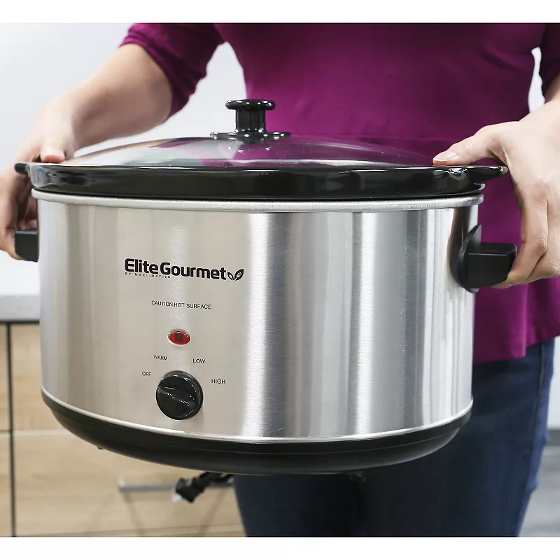 Elite Gourmet 8.5-qt. Stainless Steel Slow Cooker