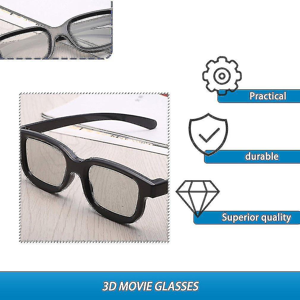 3d Glasses For  Cinema 3d Tvs 2 Pairs Prescription Glasses Gaming And Tv Frame Universal Plastic Glasses For 3d Movie Game