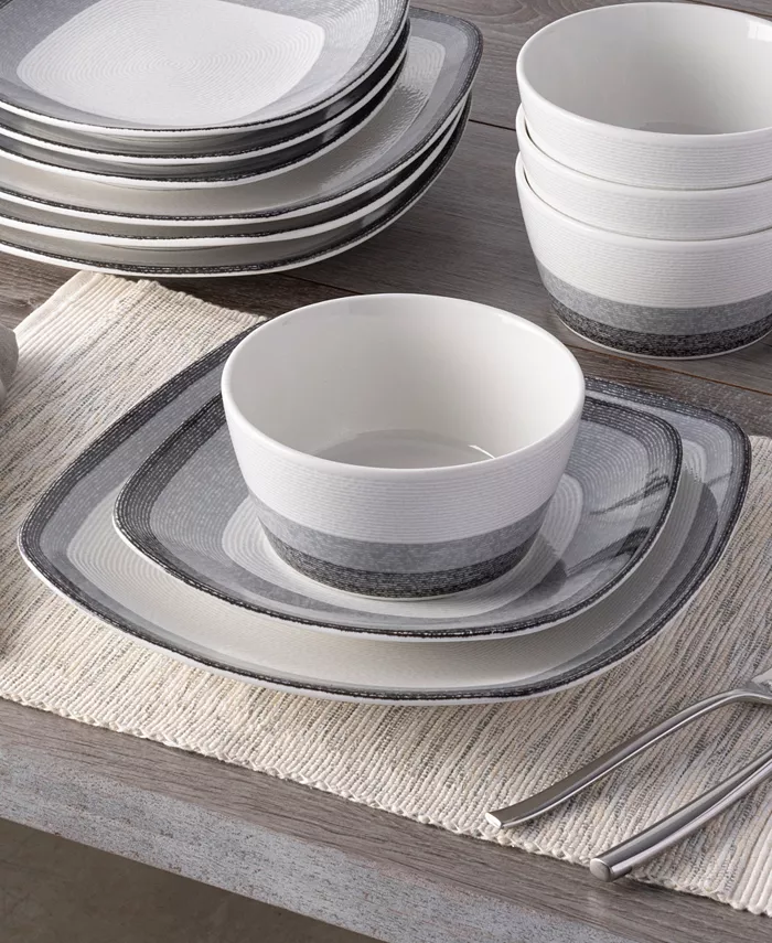 Noritake Colorscapes Layers 12 Piece Square Dinnerware Set