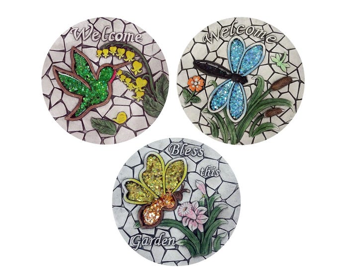 Alpine Assorted Glittery Insect/Bird Stepping Stones - WQA1306ABB