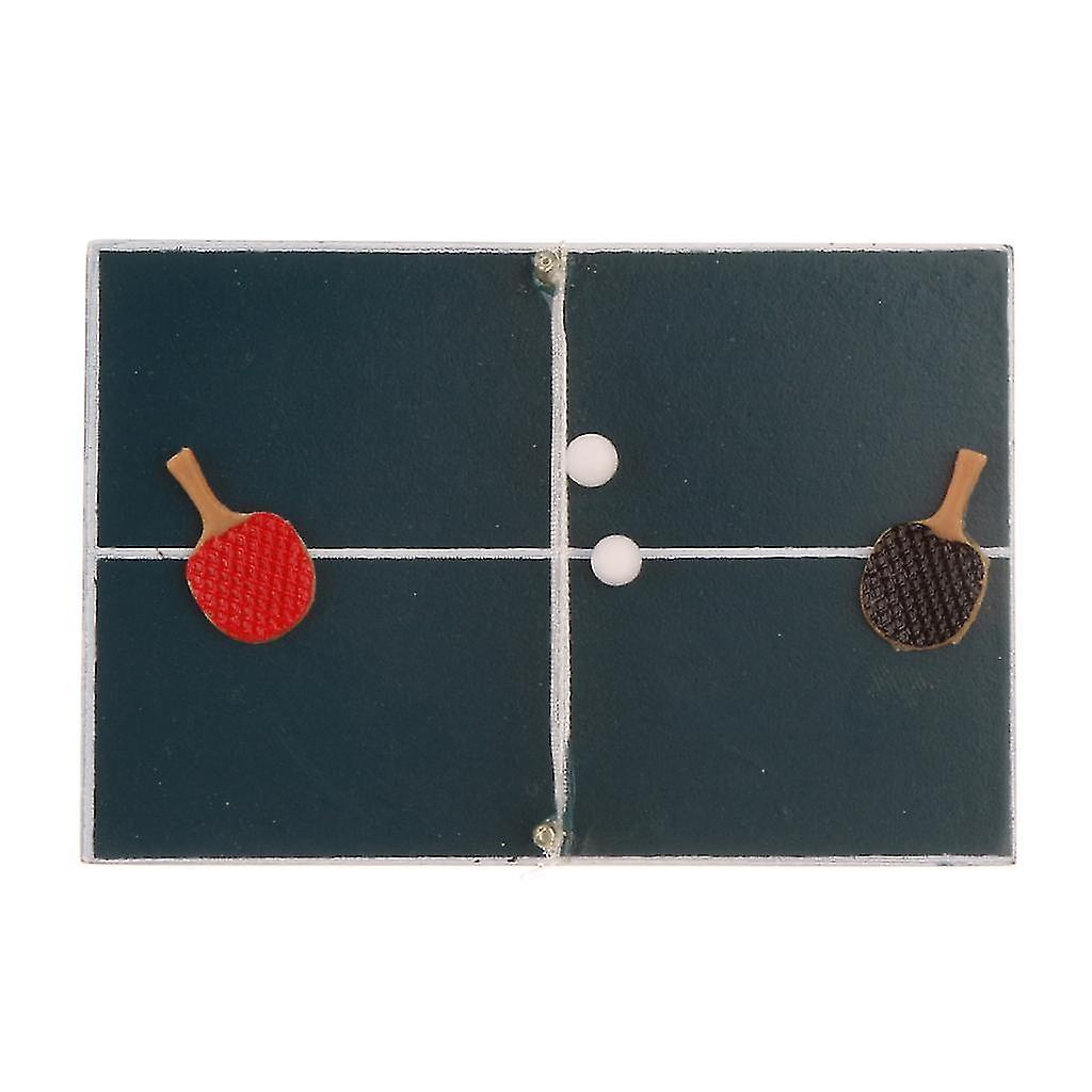 2x Miniature Table Tennis Pong Game Set 1:12 Scale Toy Of