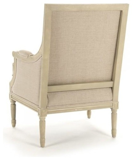 Louis Club Chair  Grey Oak   French Country   Armchairs And Accent Chairs   by Nook  ampCottage  Houzz