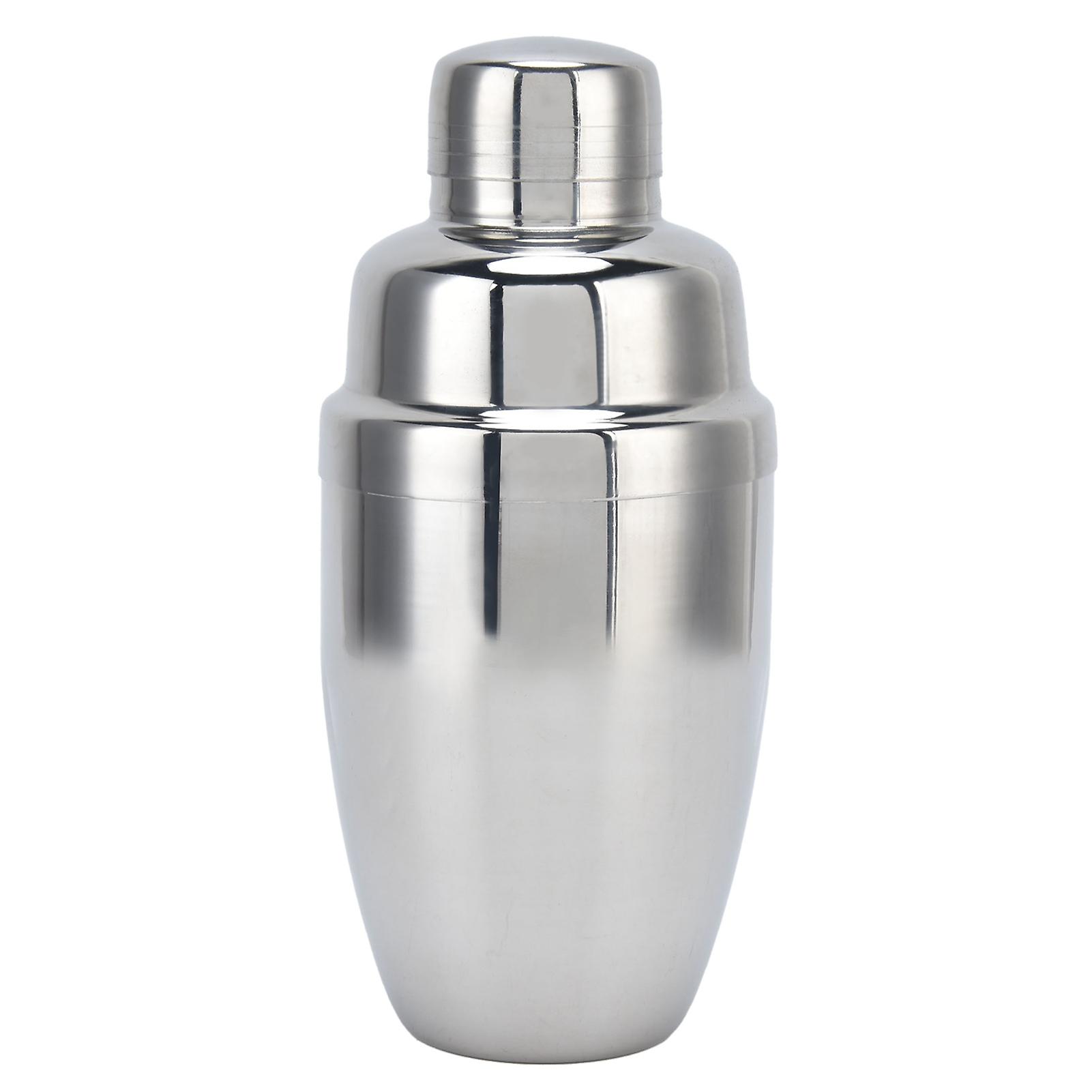 Cocktail Shaker Stainless Steel Threestage Drink Mixer Milk Tea Shaker Cocktail Mixing Tool For Home Bar Partysilver 550ml