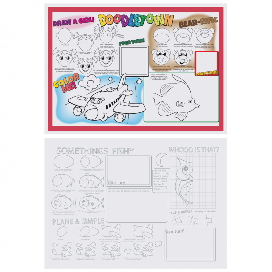 Hoffmaster Kids' Activity Placemats  10 x 14  2 ...