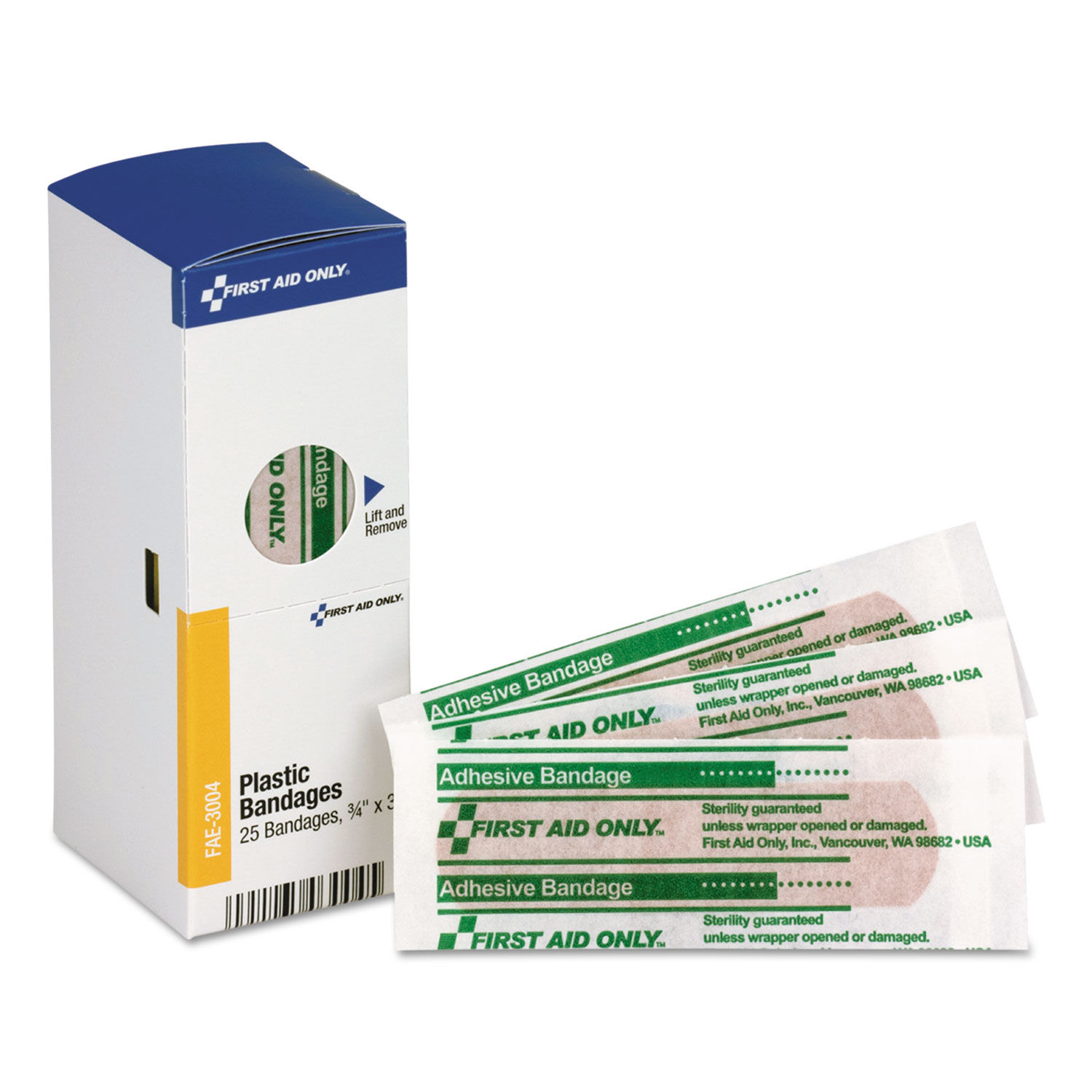 SmartCompliance Plastic Bandages by First Aid Onlyandtrade; FAOFAE3004