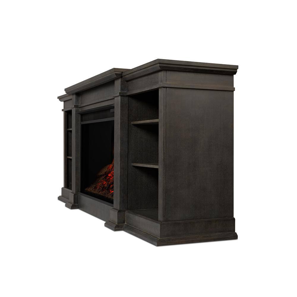 Real Flame Eliot Grand 81 in. Electric Fireplace TV Stand Entertainment Center in Antique Gray 1290E-AGR