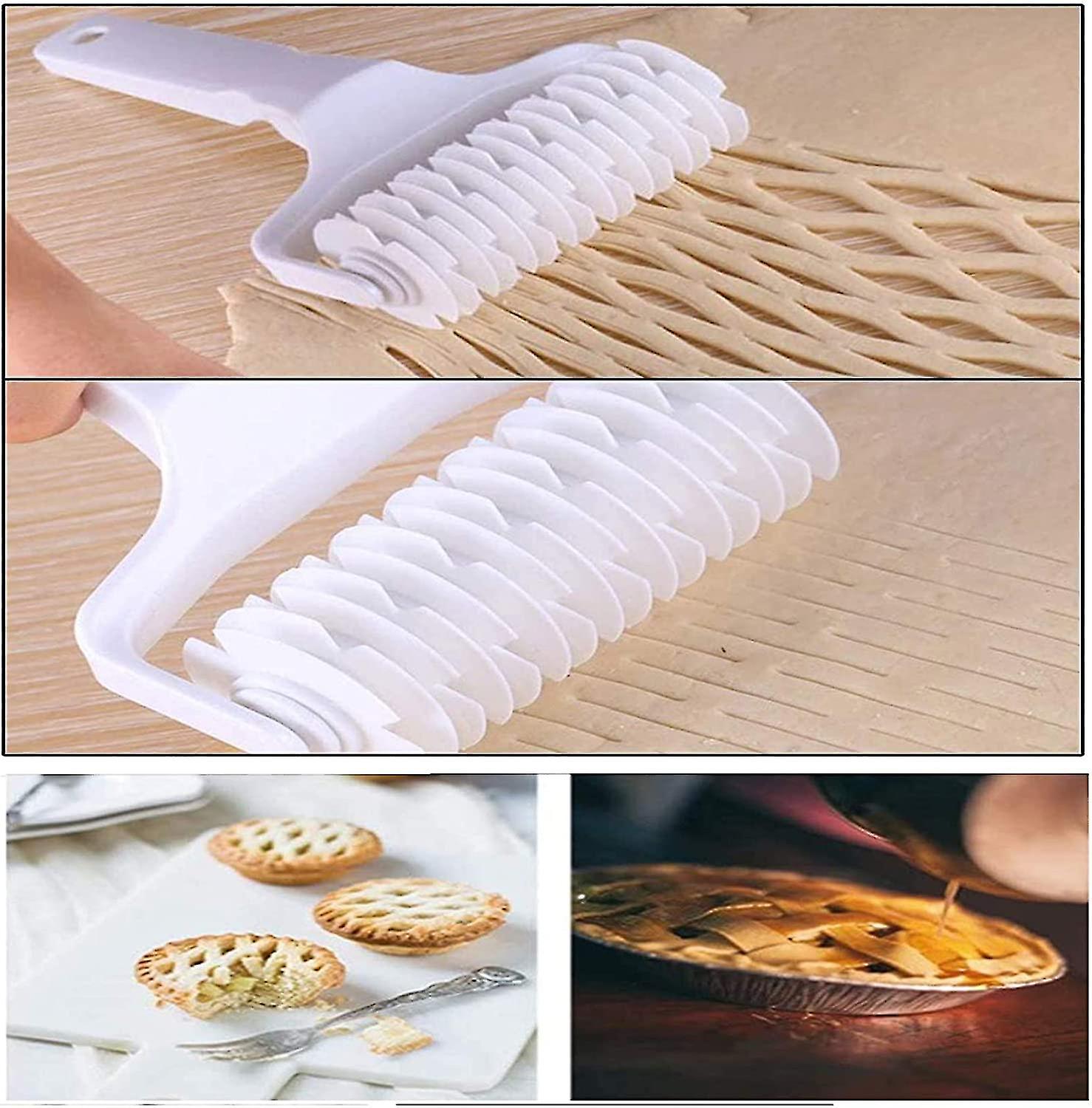 3 Pcs Grid Rolling Pin Grid Roller Lattice Rolling Pin Plastic Rolling Cutter