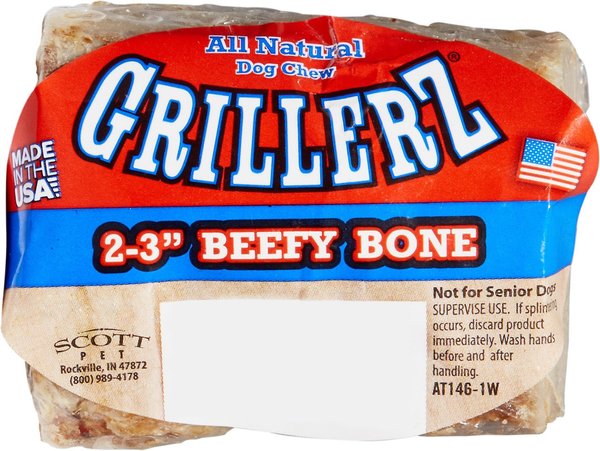 Grillerz Smoked Beefy Bones Dog Treats， Small