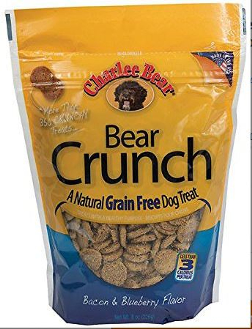 Charlee Bear Natural Crunch Grain Free BaconandBlueberry Dog Treats 8oz