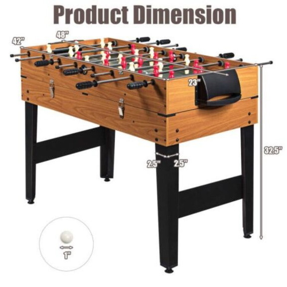 Costway 81926475 48 Inch 3 In 1 Multi Combo Game T...