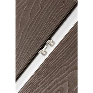 Kahomvis 910 in. x 5-45 in. x 7.2 ft. Embossing Brown Wood Plastic Composite Decorative Floor Decking Board 5-Piece Set Yea-LKD0-142