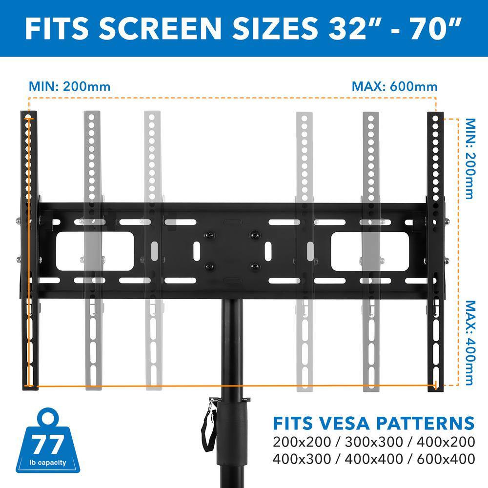 mount-it! Heavy-Duty Tripod TV Stand for 32 in. to 70 in. Screens MI-874