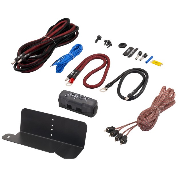 Stinger Brcoampbrktd Amp Bracket Driver Side With Stxkbr8 Underseat Amplifier 8 gauge Wiring Kit Compatible With Ford Bronco