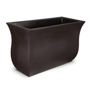 Mayne Valencia 36 in. x 16 in. x 22 in. Espresso Long Polyethylene Planter 5875-ES