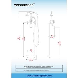 WOODBRIDGE Dover 54 in. Heavy Duty Acrylic Slipper Clawfoot Bathtub White Faucet Claw Feet Drain  Overflow in Oil Rubbed Bronze HBT7009