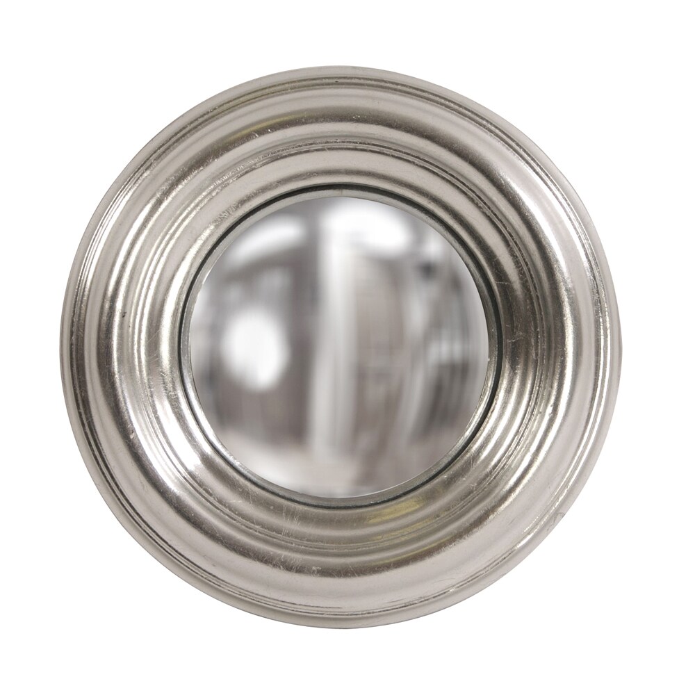 an Andrews Round Silver Convex Sylvia Accent Mirror   9.1/2\