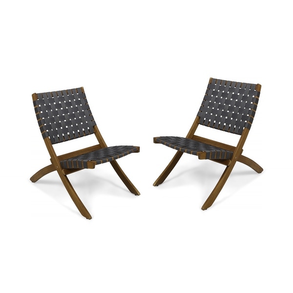 Huntsville Outdoor Acacia Wood Foldable Chairs (Set of 2) by Christopher Knight Home